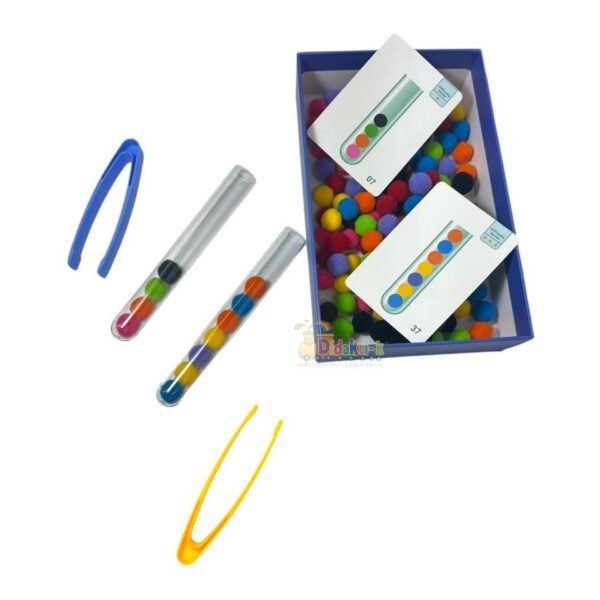 JUEGO LOGICO BOLAS DE FELPA